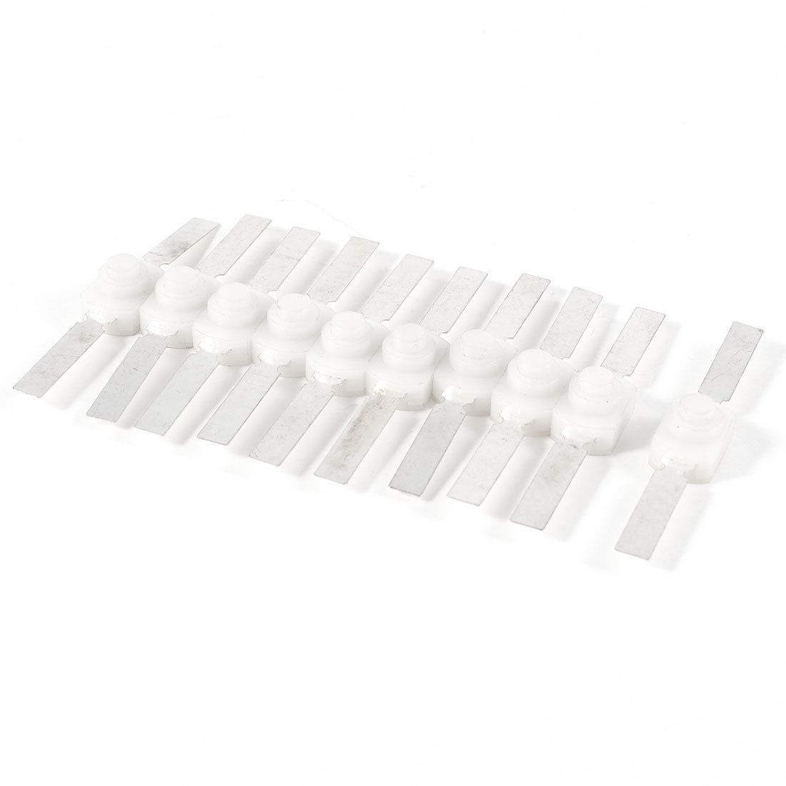 10 Pcs AC 250V 1.5A 2-Pin Horizontal Electric Torch Push Button Switch White