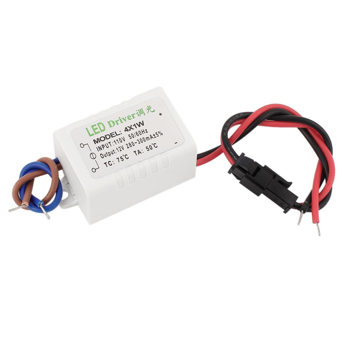 AC 110V to DC 12V 280-300mA 4x1W Waterproof LED Dimmer Driver Power Converter