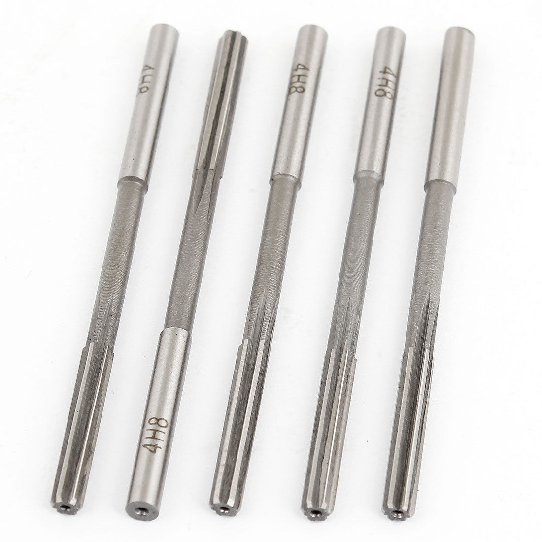5 Pcs 4mm Straight Shank 6 Flutes HSS Machine Reamer 75mm Length