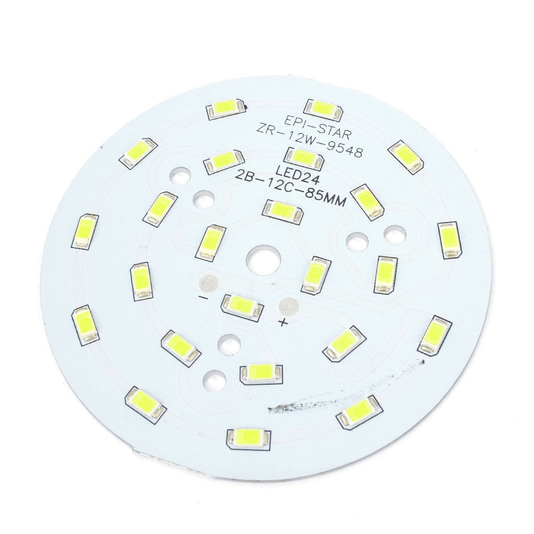 White 24LEDs 0.5W 50-60LM 5730 SMD + Aluminum Base Plate PCB 85mm DIY