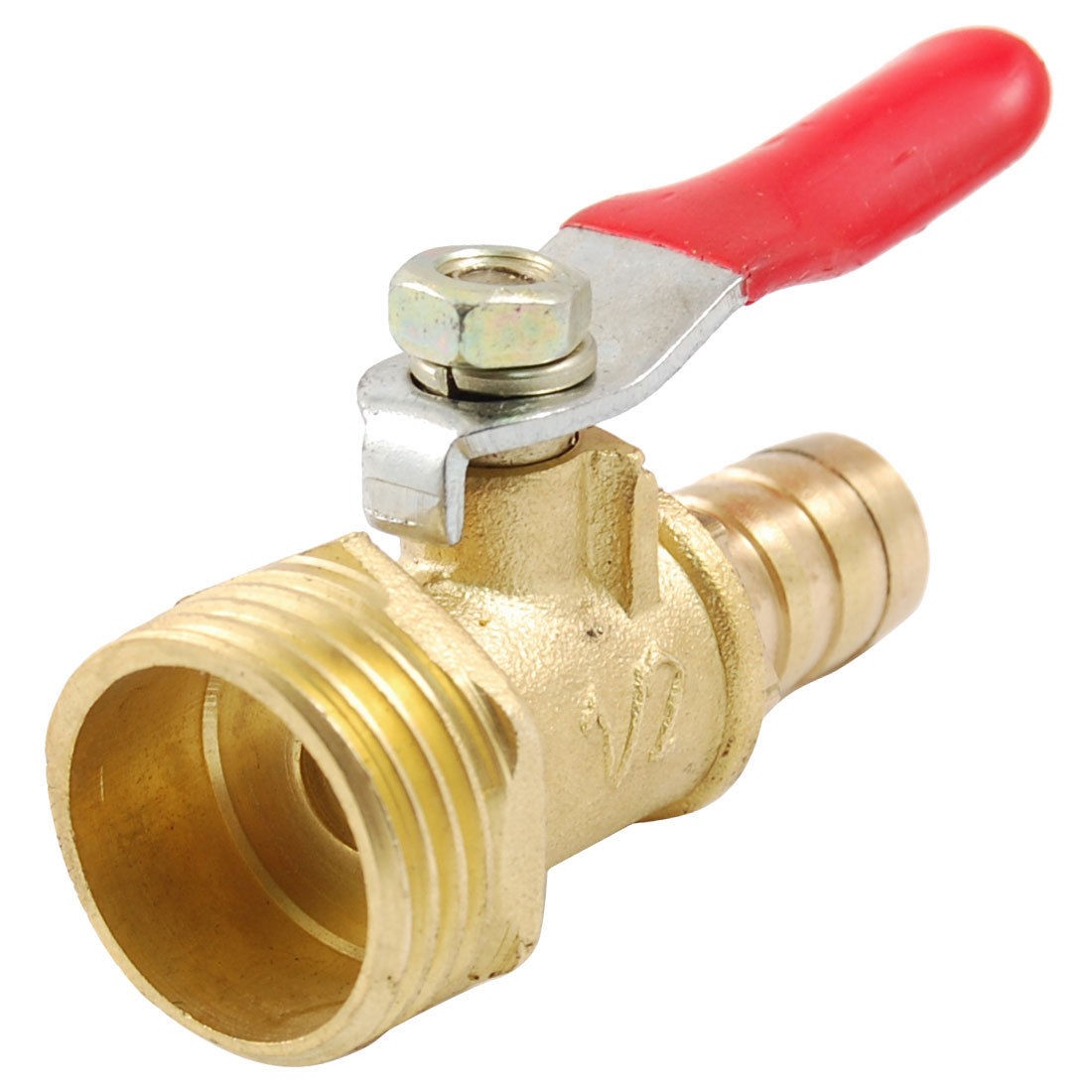 1/2" Male Thread to 8mm Hose Tail OD Gas Connector Ball Valve