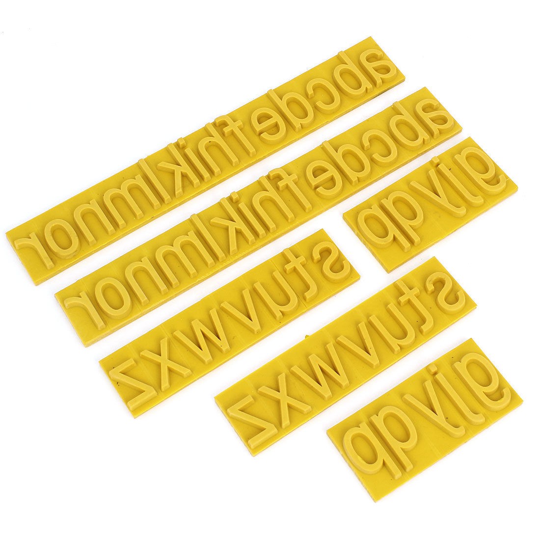 2 Sets Yellow 7mm Thick Letter Rubber Stamp Coder for Ink Stamping Machine