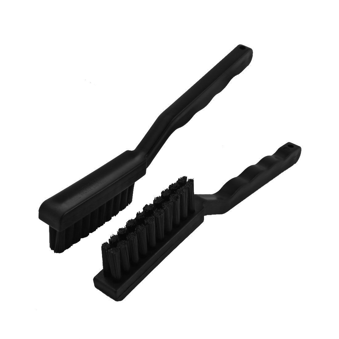 7" Black Nonslip Handle PCB Rework ESD Anti Static Brush Cleaning Tool 2 Pcs