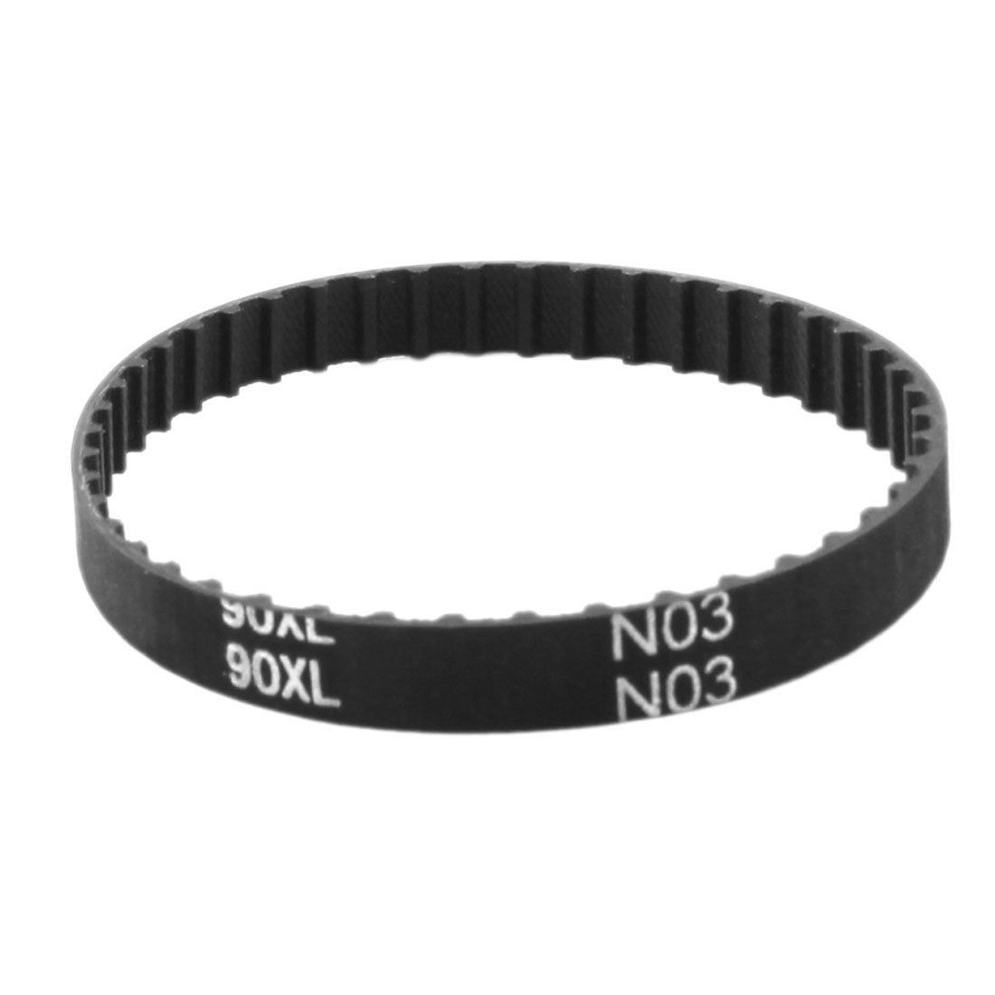 XL-90 45 Teeth 7.9mm Width Black Rubber Cogged Industrial Timing Belt 9"
