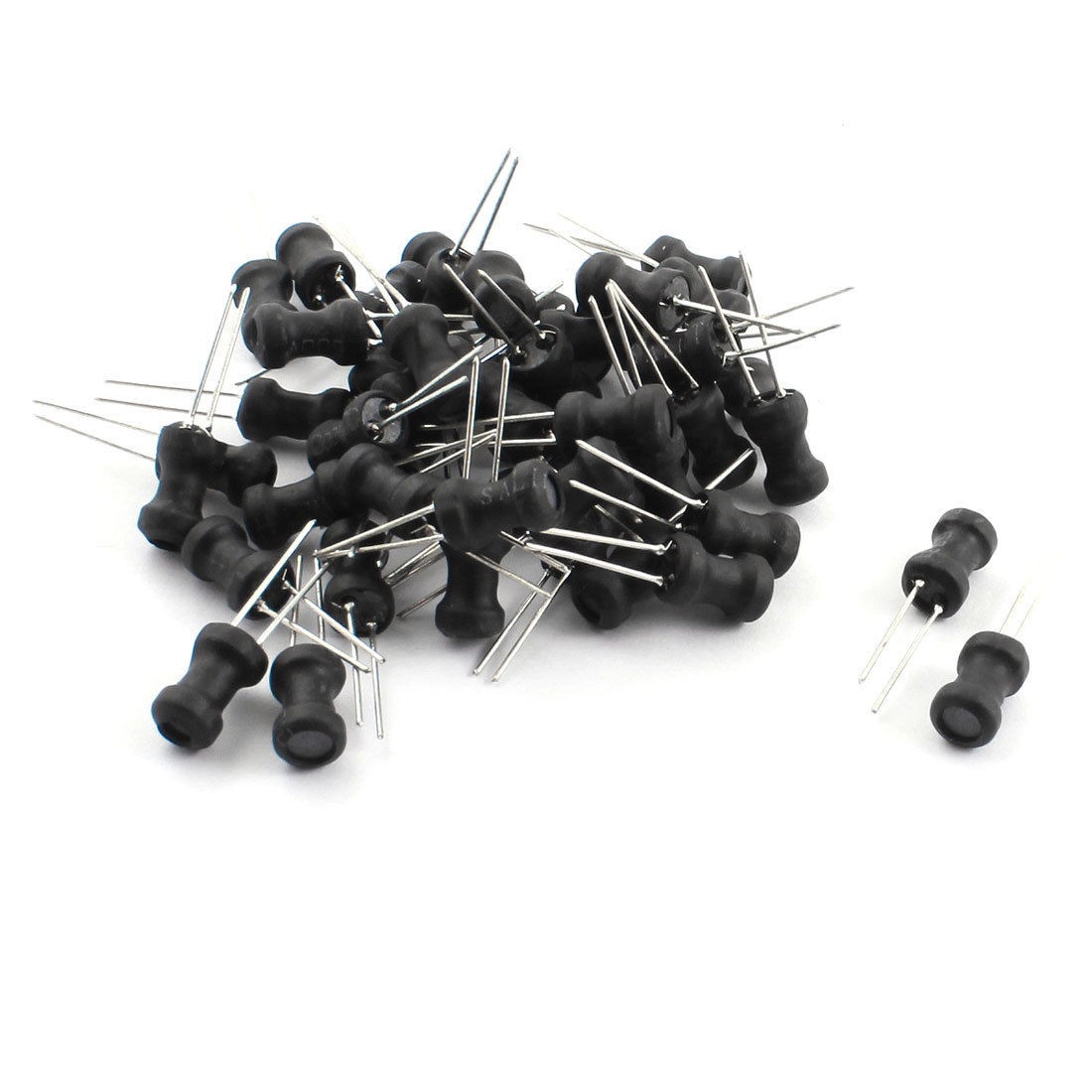 50Pcs 56uH 700mA 6x10mm 10% Tolerance Shielded Radial Lead Inductor Black