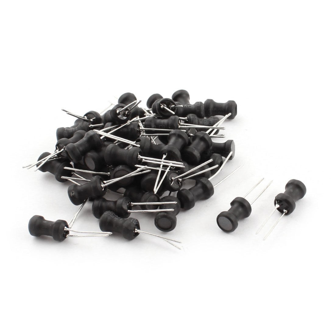 50Pcs 22uH 900mA 6x10mm 10% Tolerance Shielded Radial Lead Inductor Black