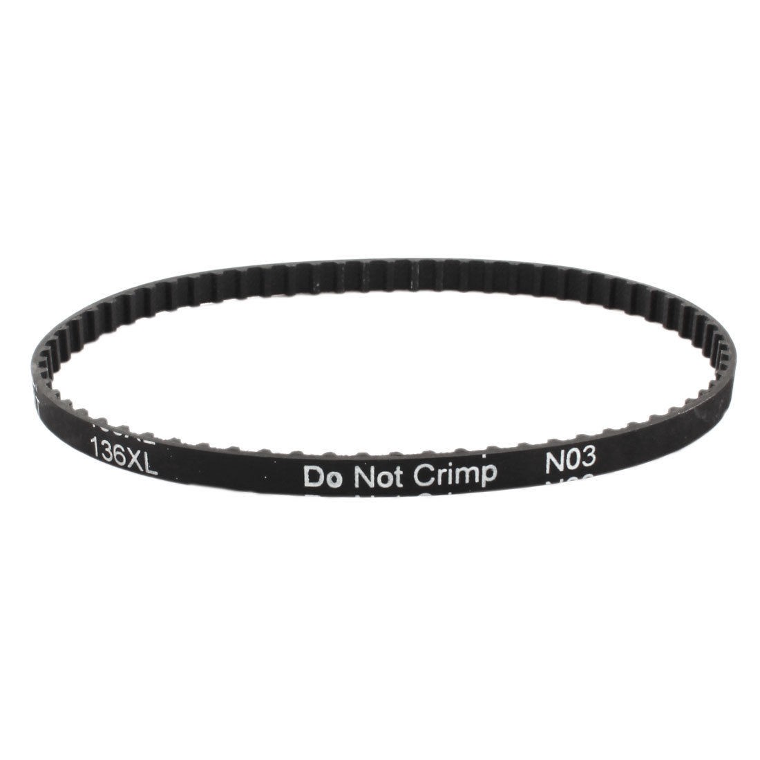 XL-136 68 Teeth 025 6.4mm Width Black Rubber Cogged Industrial Timing Belt 13.6"