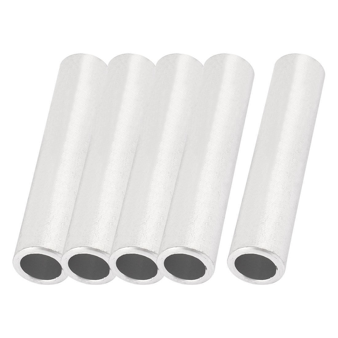 5 Pcs 12mm Inner Dia Straight Passing Through Aluminum Connecting Tube