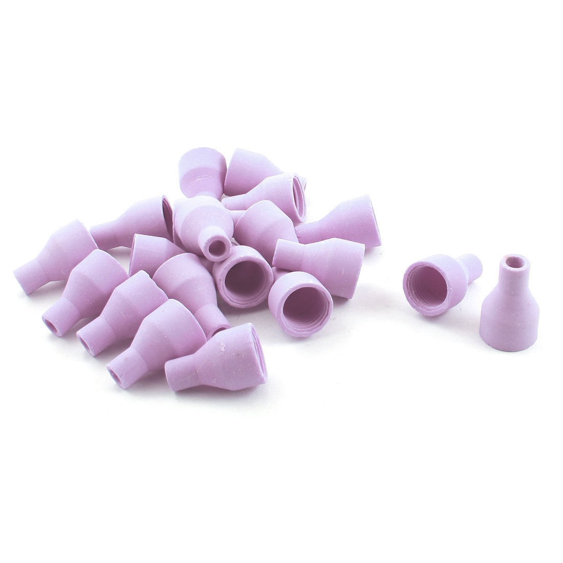 20 Pcs 14mm Female Thread Purple Ceramic Nozzle 6mm x 30mm for Welding Torch