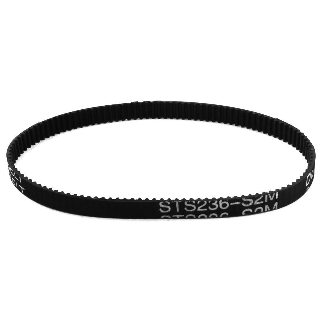 S2M-236 118 Teeth 6mm Width Black Rubber Cogged Industrial Timing Belt