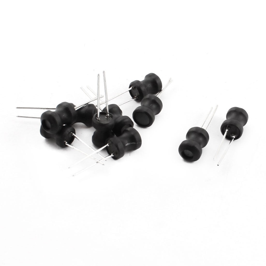 10Pcs 1mH 350mA 6x8mm 10% Tolerance Shielded Radial Lead Inductor Black
