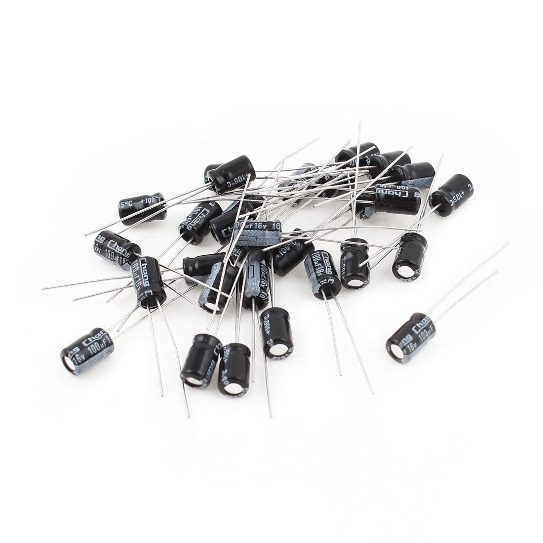 30 Pcs Radial Lead Aluminium Electrolytic Capacitor 16V 100uF 5x7mm