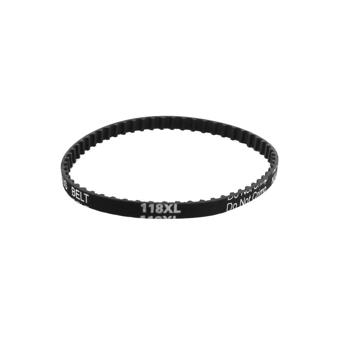 XL-118 59 Teeth 025 6.4mm Width Black Rubber Cogged Industrial Timing Belt 11.8"