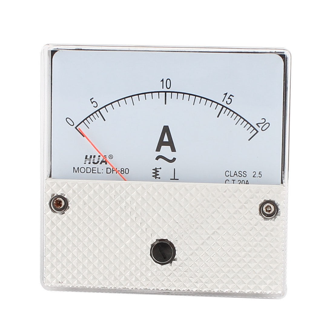 80mm x 80mm Square AC 0-20A Analog Panel Meter Ammeter DH80