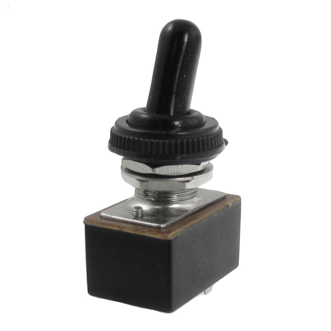 AC 220V 3A 115V 6A ON/OFF 2 Position SPST 2 Pins Toggle Switch w Waterproof Boot