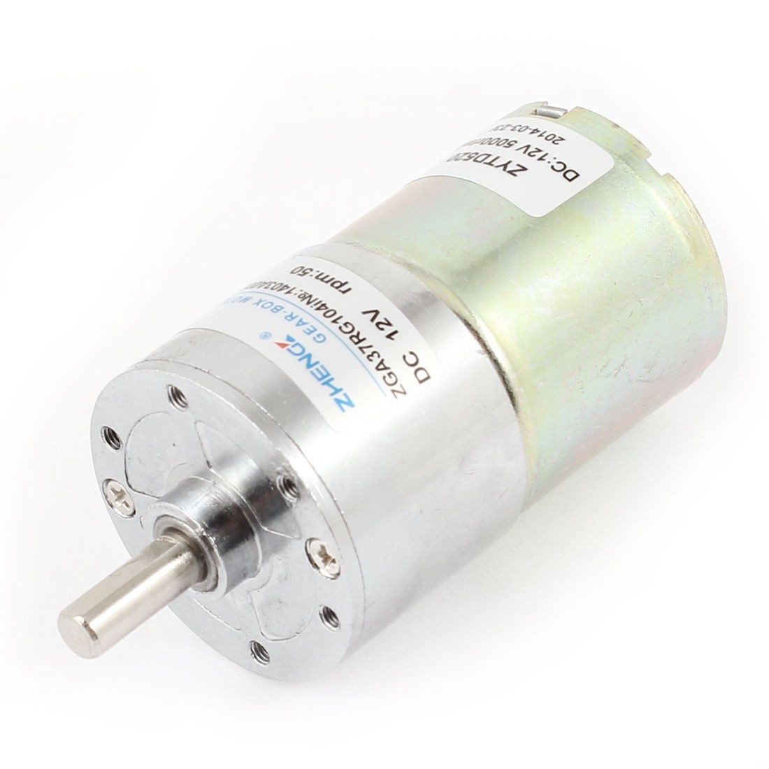 DC 12V 50 RPM Speed 6mm Dia Shaft Magnetic Gearbox Electric Geared Motor