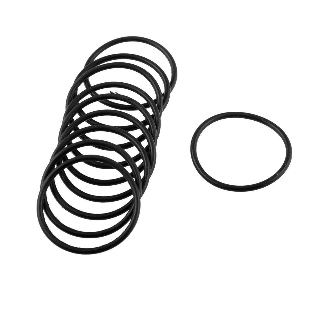 30mm x 26mm x 2mm Black Rubber O Shaped Rings Oil Seal Gasket Washer 10 Pcs