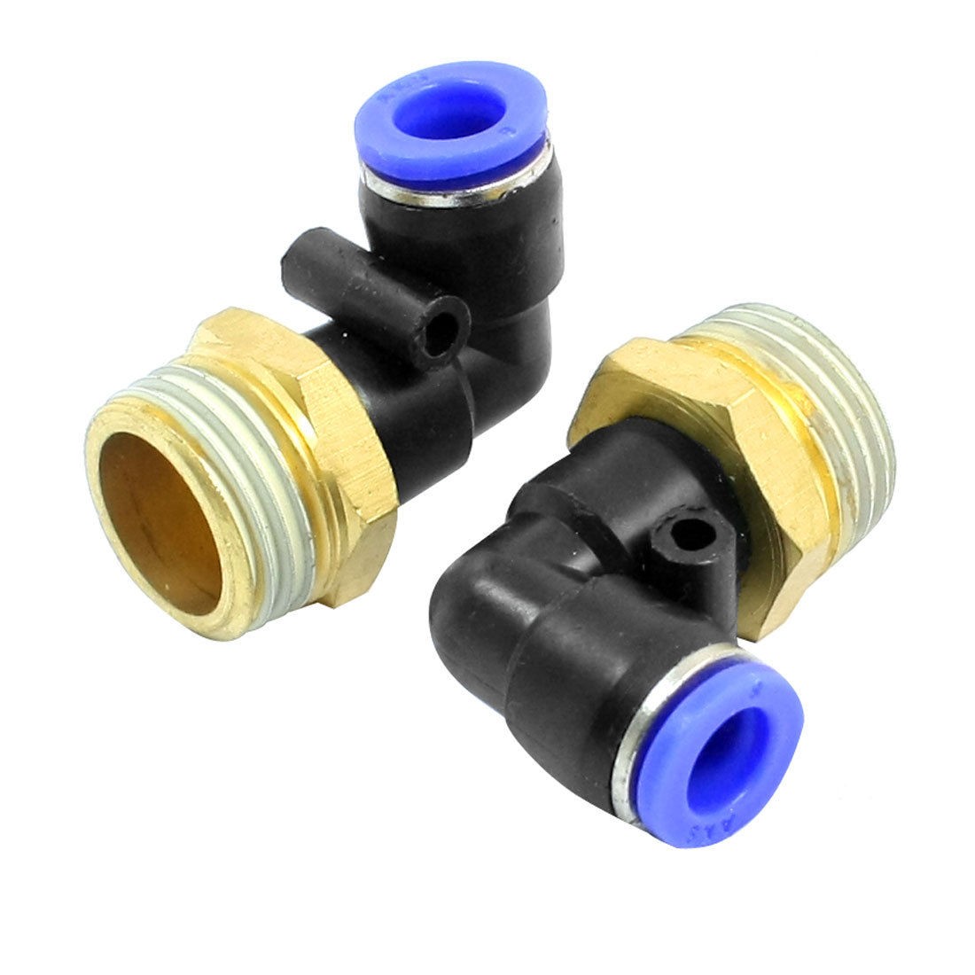 2pcs 1 2pt Male Thread to 8mm Push in Tube Pneumatic Air Quick Fitting Joint