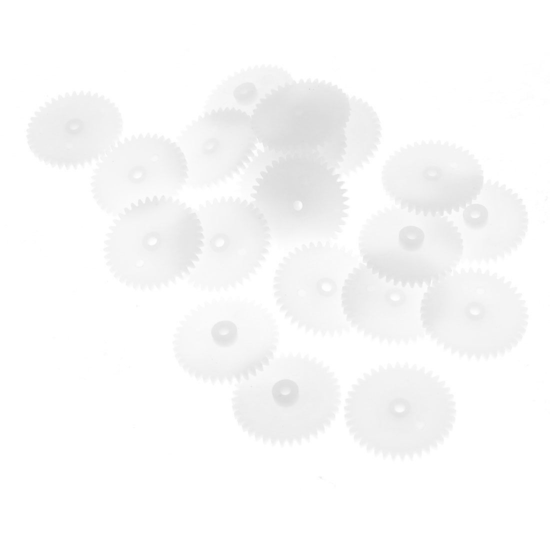20 Pcs White Plastic 20 x 4mm 20mm Dia Machanical Gears