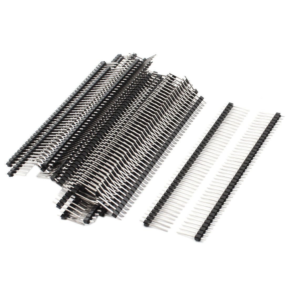 2.54mm Pitch 40-Pin Male Single Row Pin Header Strip Connector 30Pcs