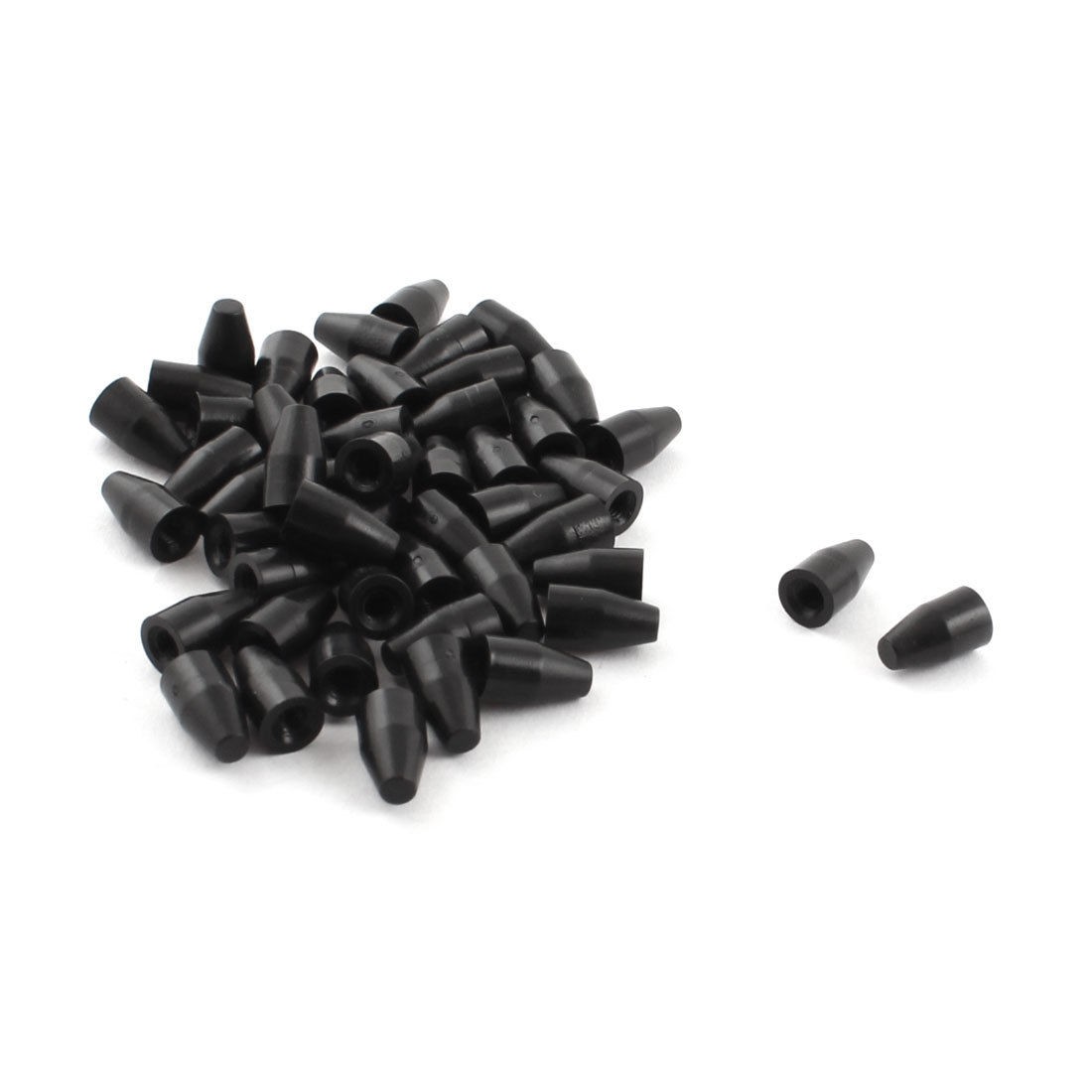 50Pcs 6x10mm Tapered Tip PCB Test Fixture Parts Plate POM Stand Holder Black