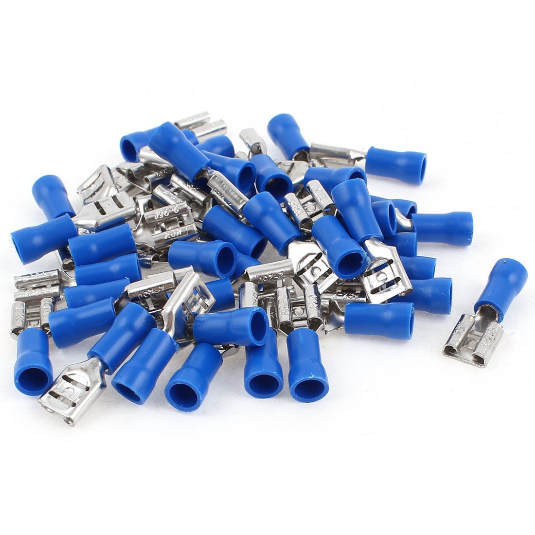 40 Pcs Blue Pre Insulated AWG16-14 Cable Spade Crimp Terminals FDD 2-250