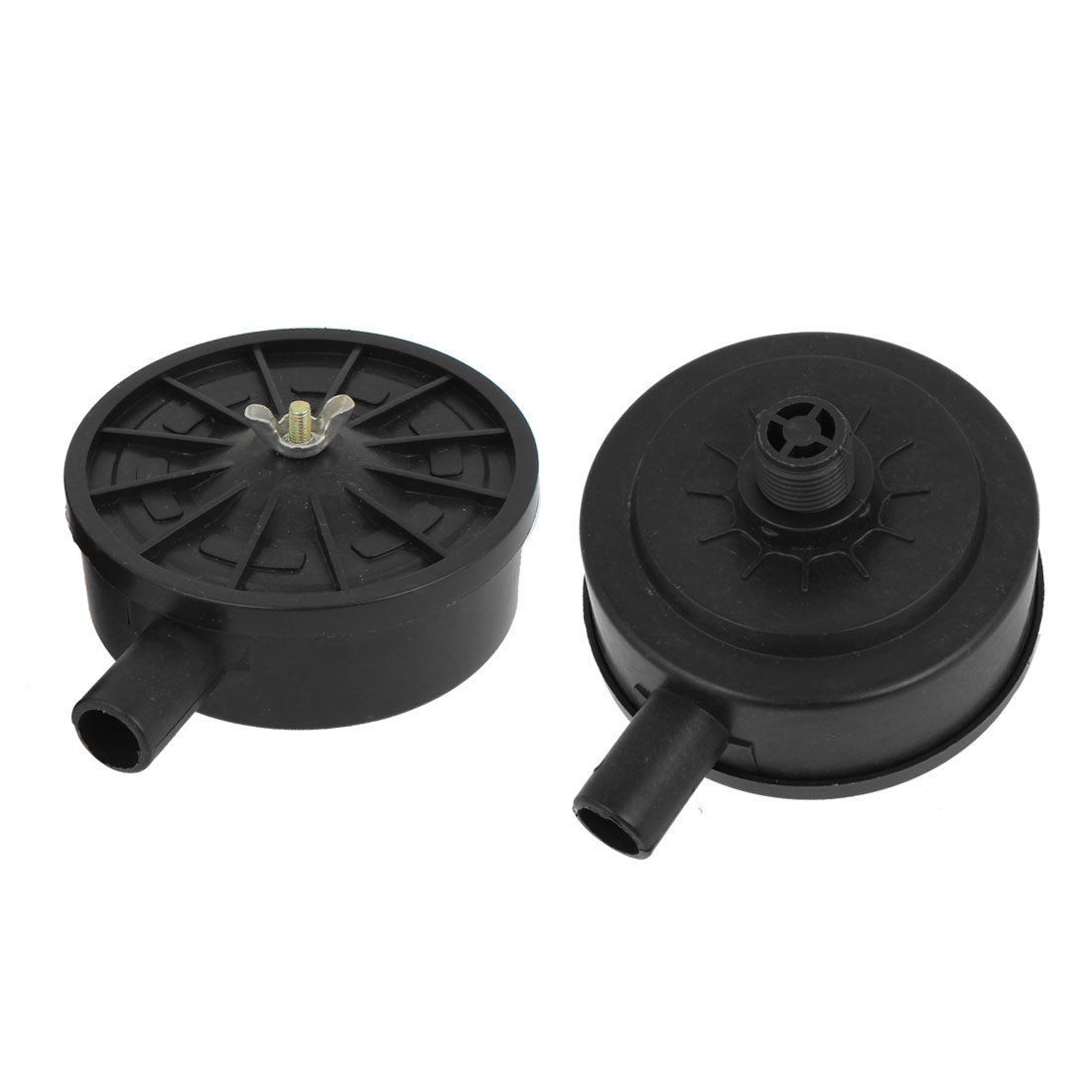 2pcs Air Compressor Part 2cm Male Thread Filter Silencer Muffler Black