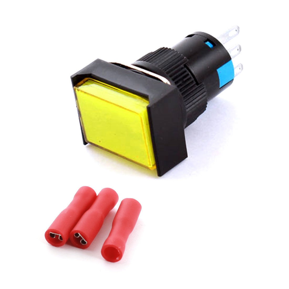 DC 30V 5A Panel Mount SPDT Latching Push Button Switch w DIY Wiring Terminals