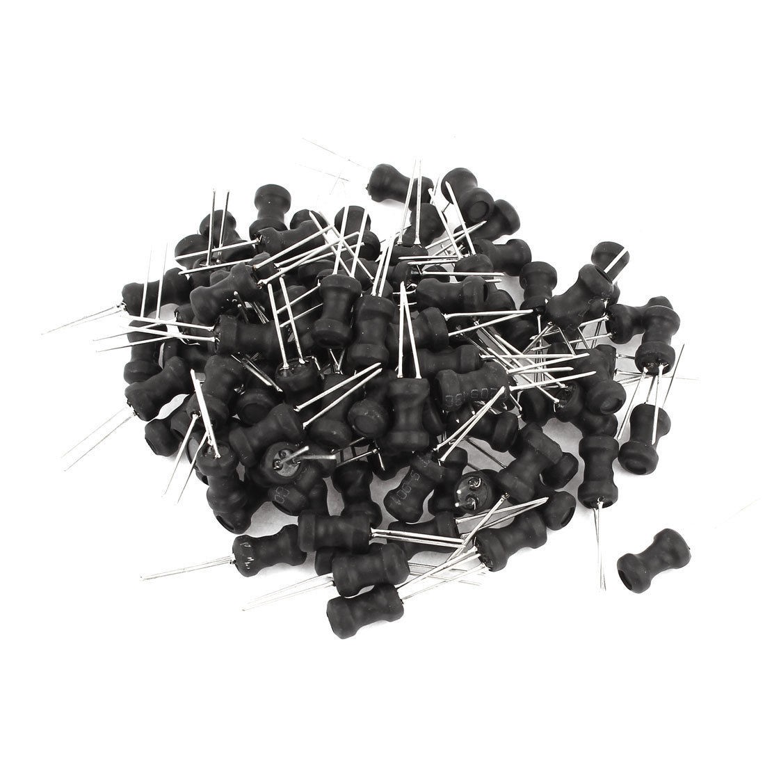 100pcs PCB Board Radial Lead Inductor 82uH 300mA 6x10mm 10% Tolerance