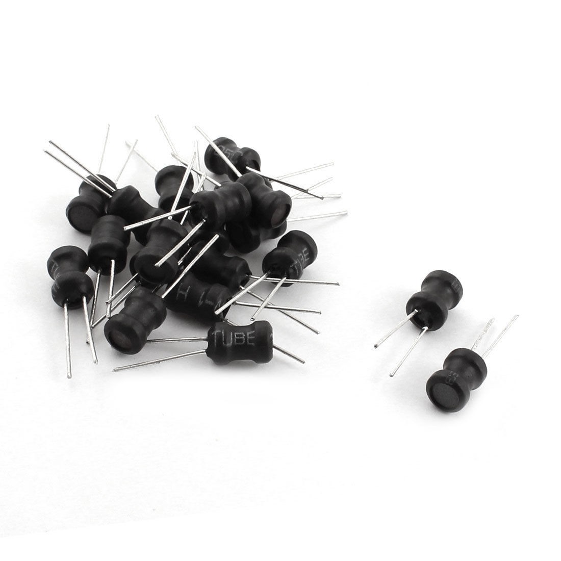20Pcs 18mH 50mA 6x8mm 10% Tolerance Radial Lead Inductor Black