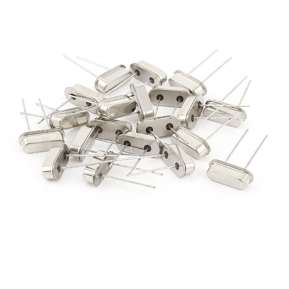 20 Pieces Low Profile 11.0592MHZ Frequency Crystal Oscillator HC-49S Silver Tone