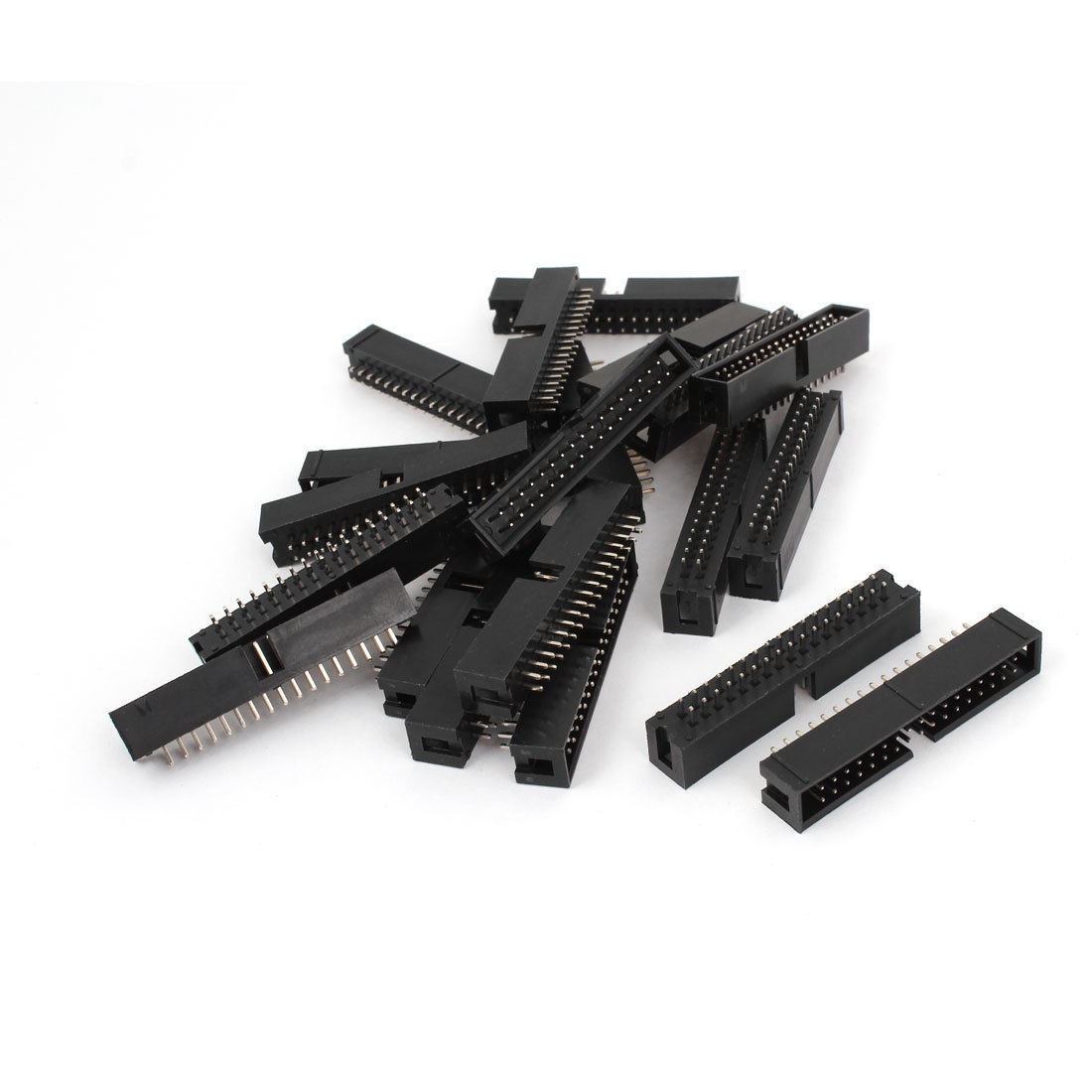 20 Pcs IDC Box Header DC3 34P 34 Way 2 54mm JTAG Socket Connector Black