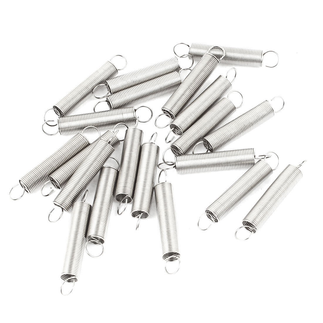 0.24" OD x 0.02" Wire Dia x 1" Long Extension Spring Connectors 20Pcs