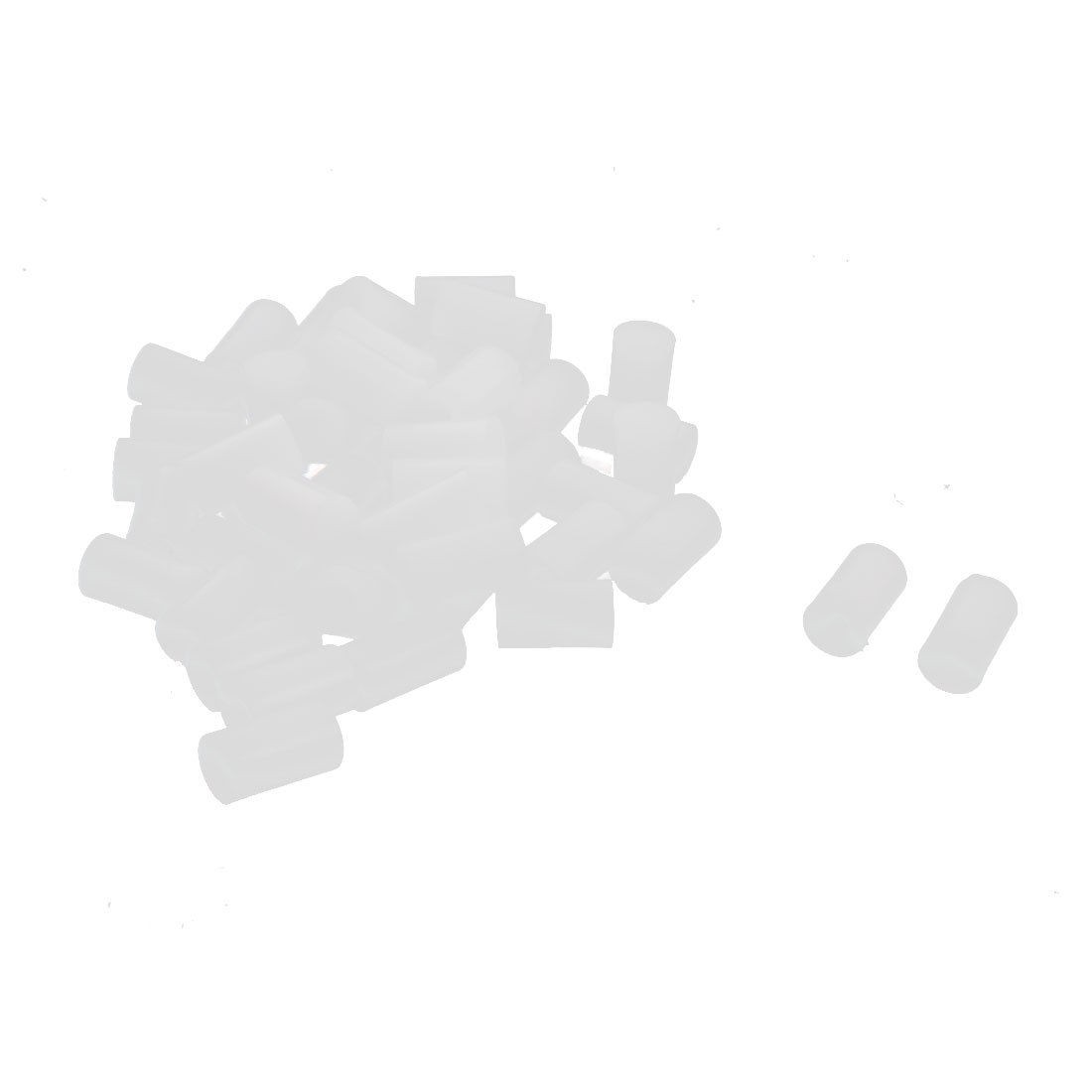 50Pcs 6x10mm PCB Test Flat End Fixture Parts Plate POM Stand Fixed Rod White