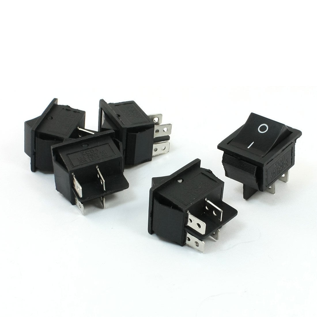 15A 250VAC 20A 125VAC 4 Pin DPST I/O ON/OFF Rocker Switch 5 Pcs