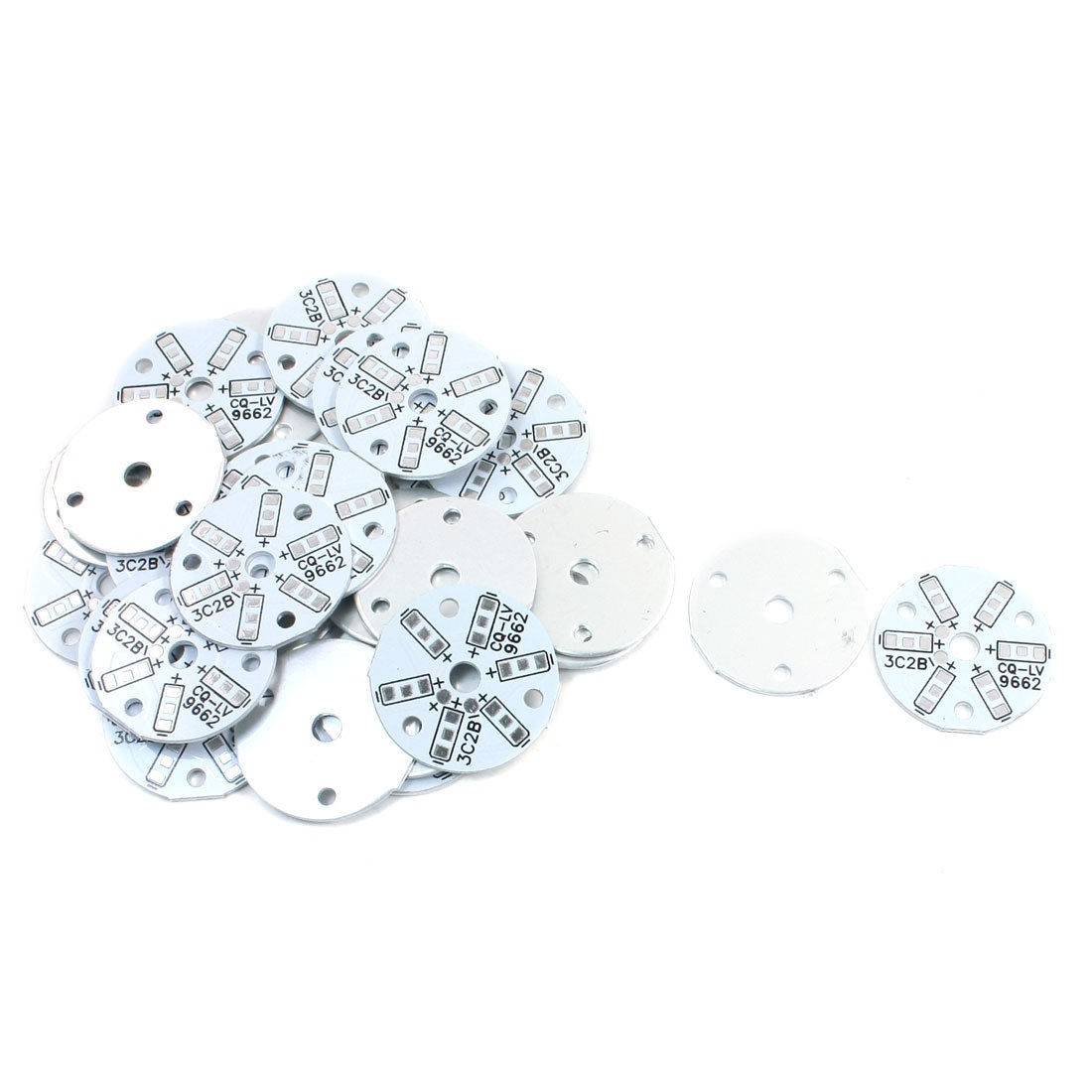 30Pcs 32mm Circle Aluminum PCB Circuit Board for 6 x 1/2W 5730 SMD LED