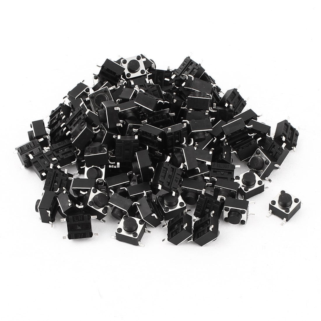 100 x SMD 4 Pins Push Button Momentary Tactile Switch 6x6x5mm