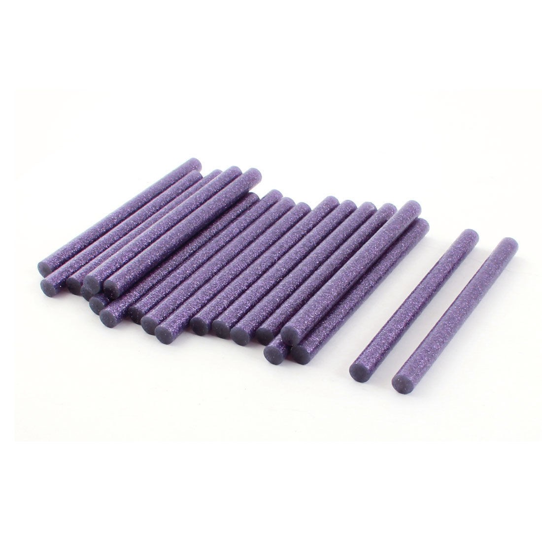 7mm x 100mm Dark Purple Glitter Electric Hot Melt Glue Adhesive Stick 20 Pcs