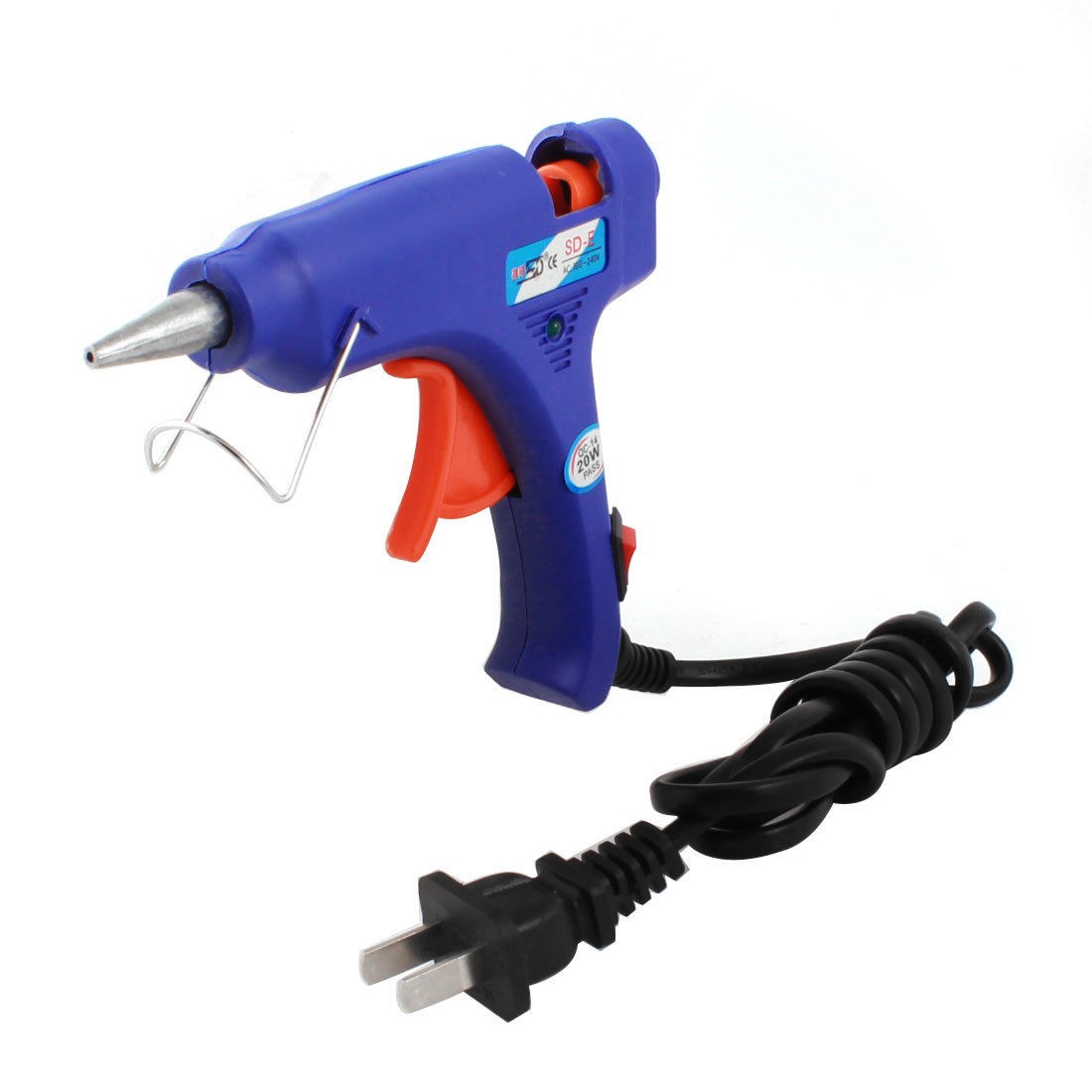 AC 100-240V US Plug 20W 2mm Tapered Nozzle Hot Melt Glue Gun SD-E