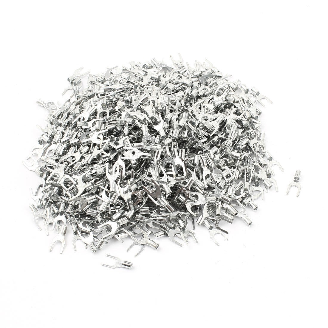 1000x 1 25 4S Non Insulated Spade Cable Terminals for AWG 22 16