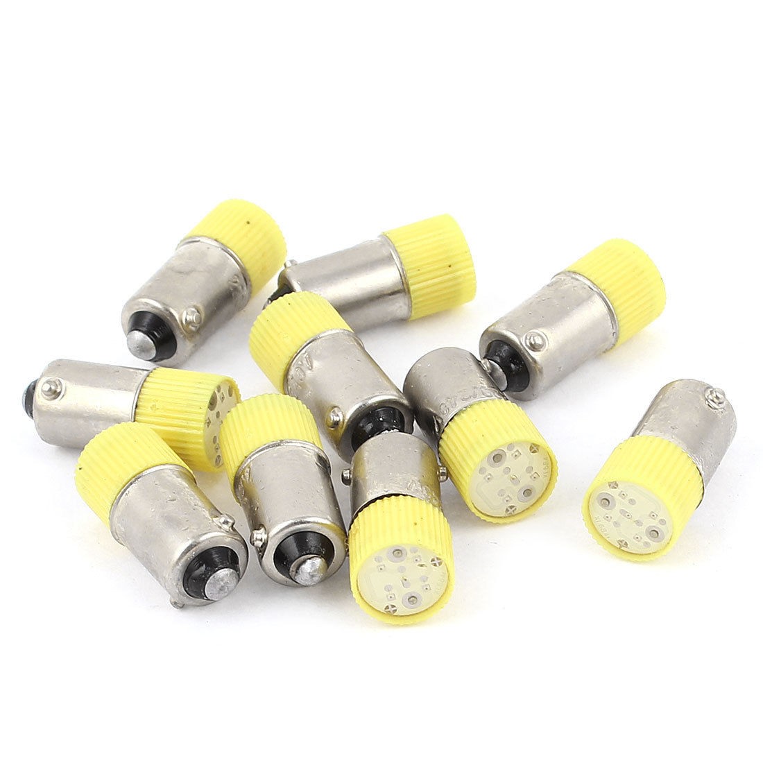 10 Pieces 10mm Round Head Yellow LED Light Signal Indicator Lamp AC 220V/240V 3A