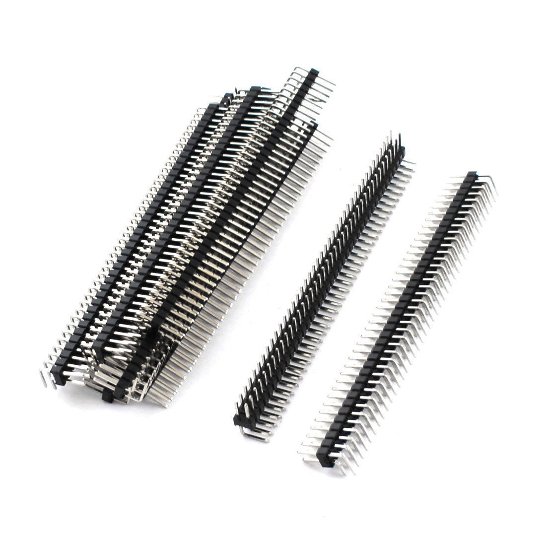 10Pcs 2.54mm Pitch Dual Row 80-Pin Male 90 Degree Pin Header Connector