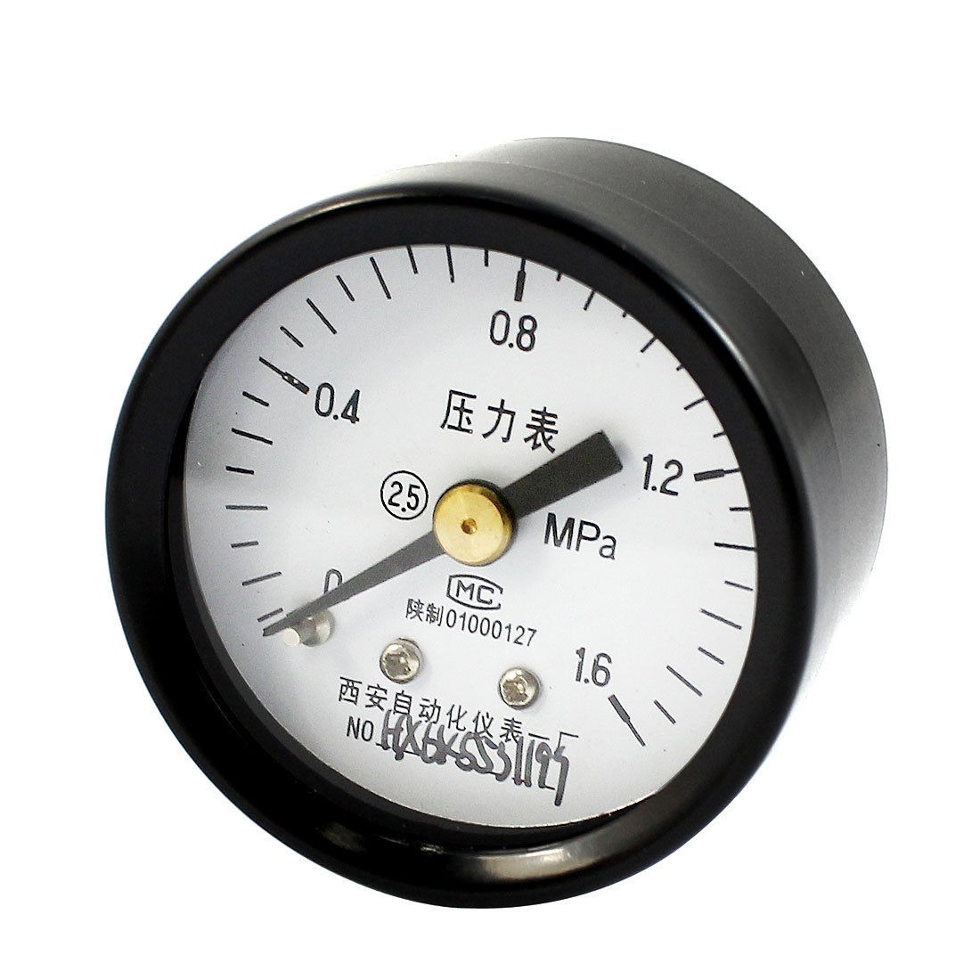 1/8PT Threaded 0-1.6Mpa Arabic Number Dial Pneumatic Air Pressure Gauge