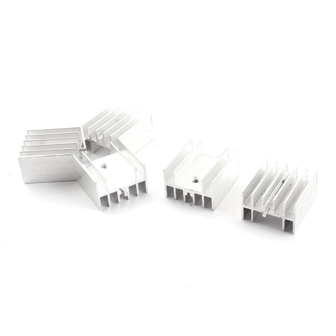 5pcs Electronic Components 23mmx16mmx25mm Aluminium Cooler Heatsink Fin + Needle