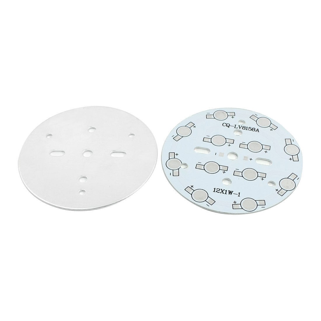 2Pcs 12 x 1W 3W LED High Power Circle Aluminum PCB Circuit Board 78mm Diameter