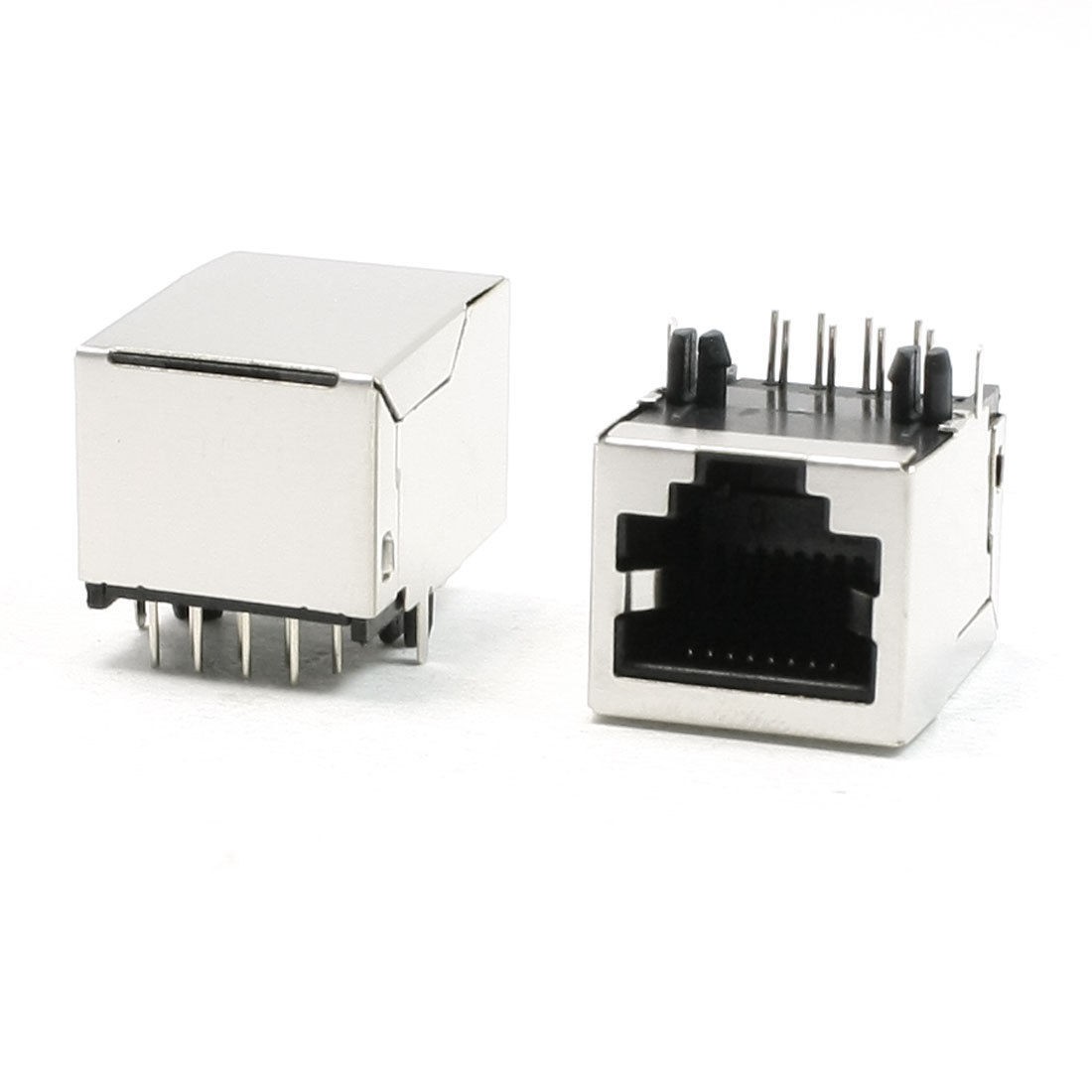 22Pcs RJ45 PCB Jack Network Connector 8 Right Angle Pins 20 x 15.5 x 14mm