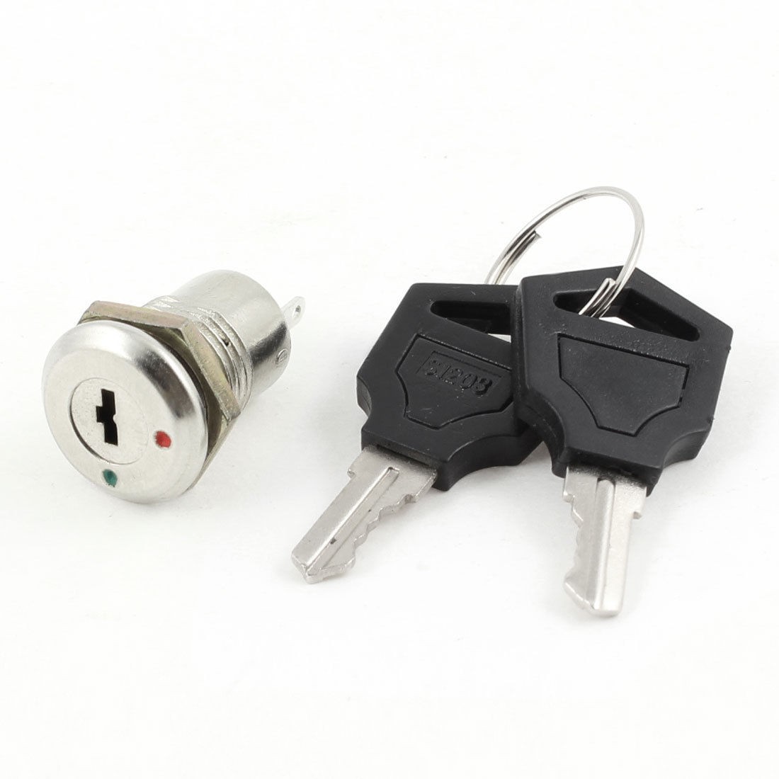 Electric 2 Positions 1NO+1NC Key Lock Switch AC 250V 0.5A