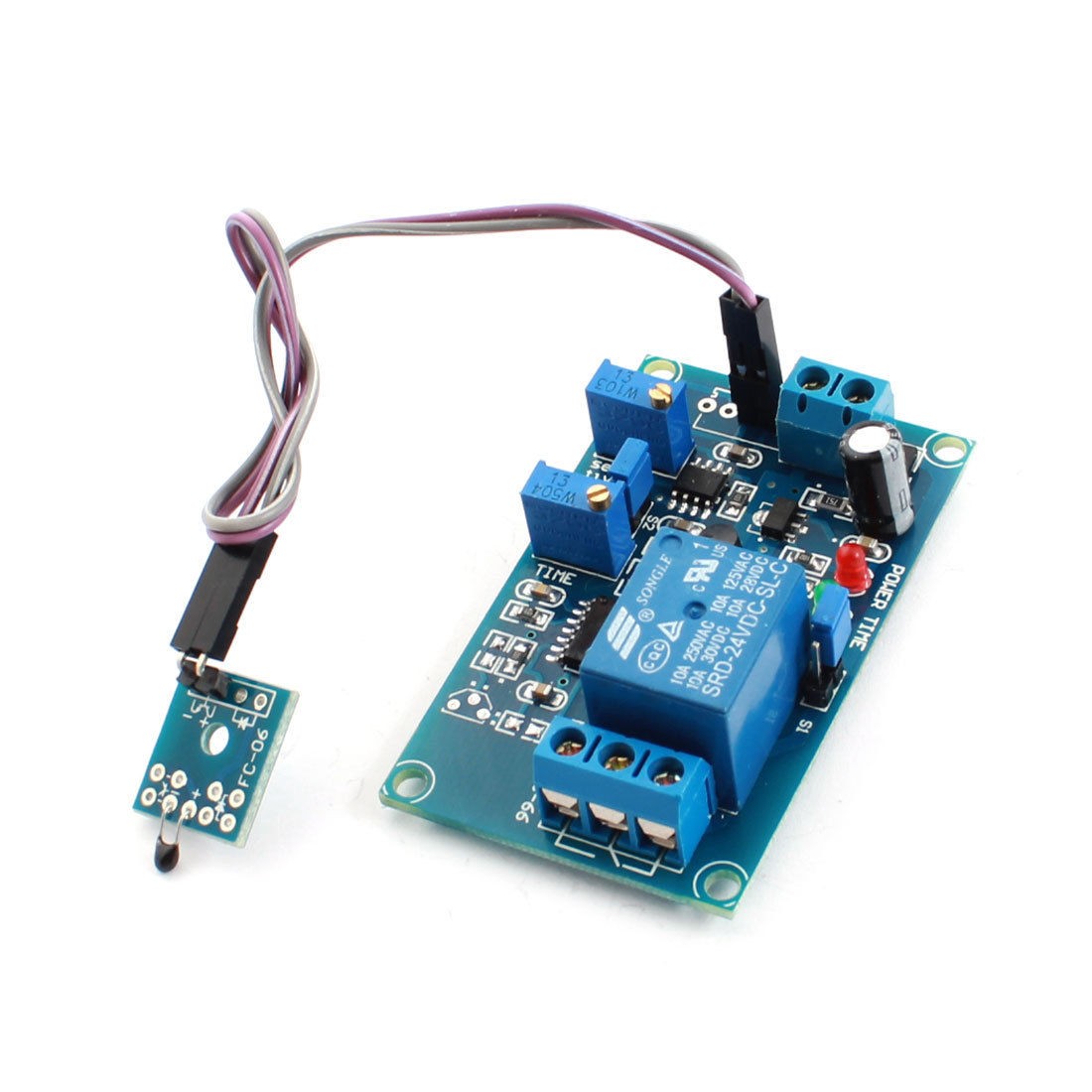 DC24V 20S High Temperature Trigger Thermosensitiv<wbr/>e Sensor Delay Relay Module