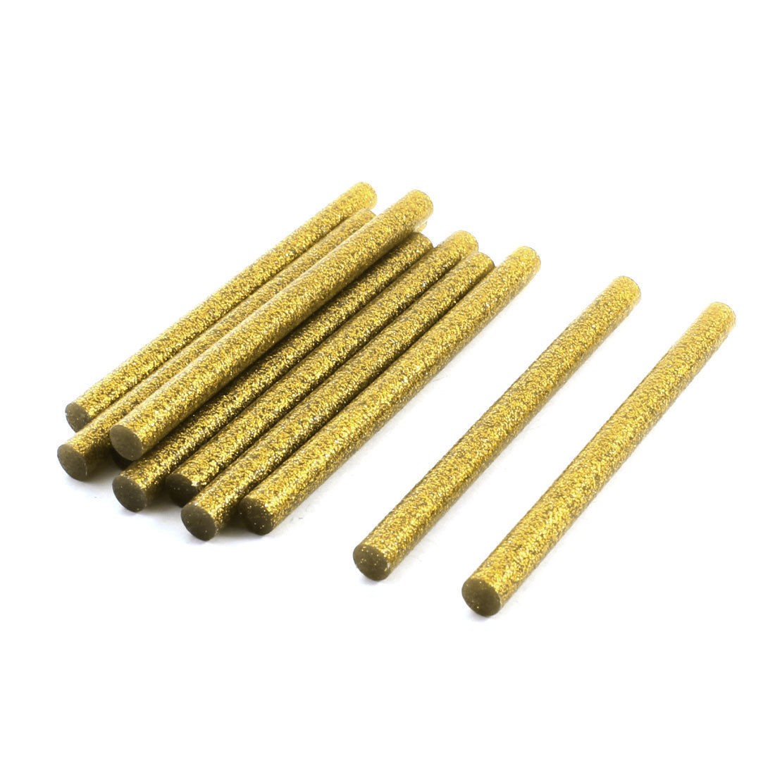 10 Pcs 100mm x 7mm Gold Tone Giltter Electric Hot Melt Glue Adhesive Sticks