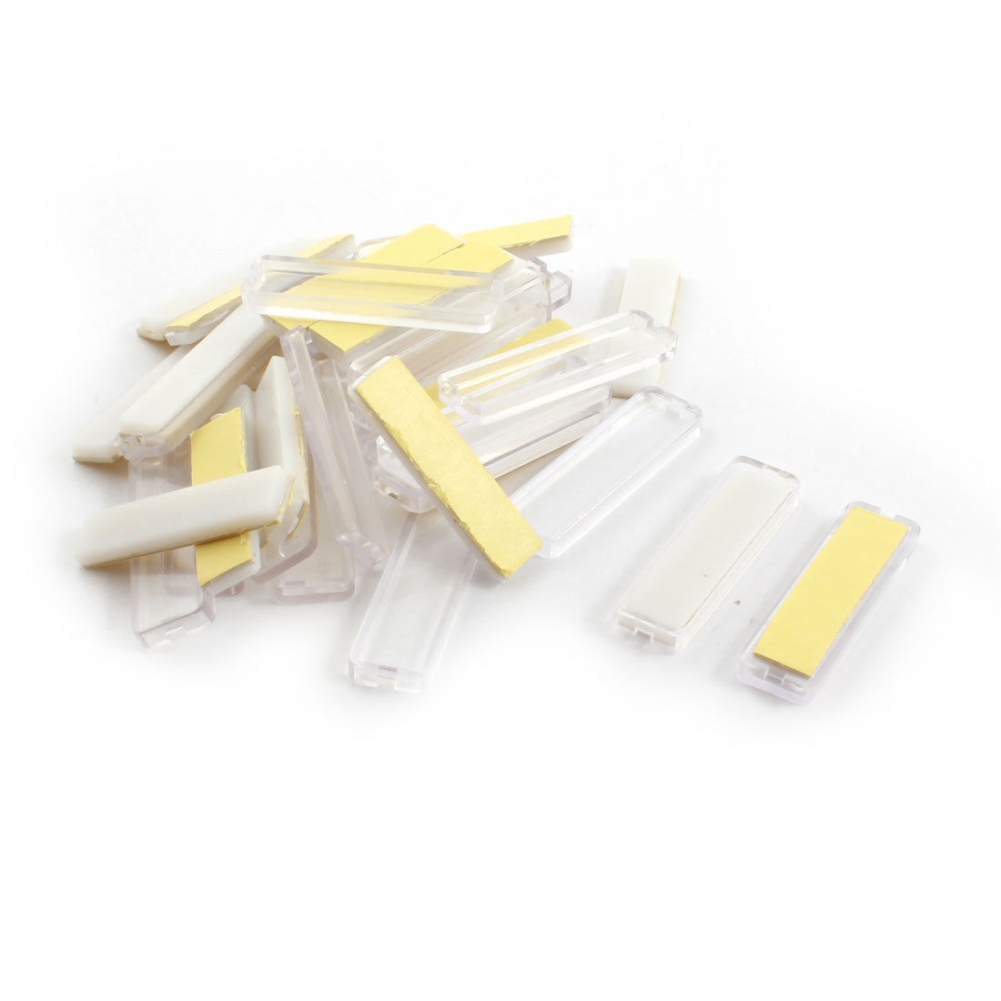 20pcs 13x45mm Self-adhesive Power Distributor Case Switch Indicator White Clear